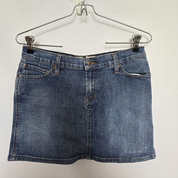 ROXY JEAN DENIM MINI SKIRT BLUE POCKETS WOMEN'S (7) - Picture 2 of 15